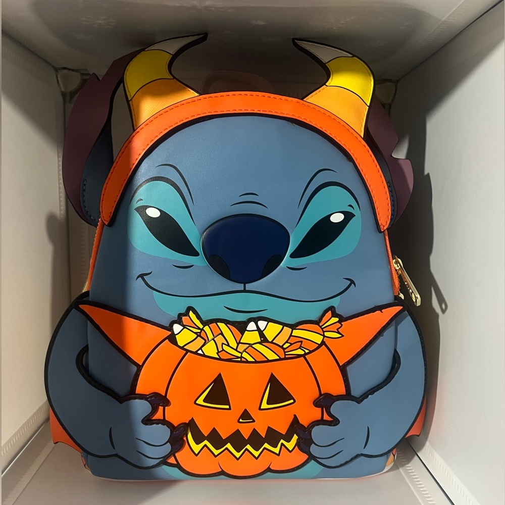Stitch Candy Corn Devil Loungefly Mini Backpack - image 1